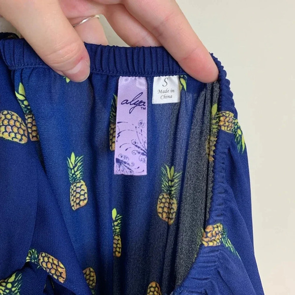 Francesca’s • Strapless Pineapple Romper - Picture 7 of 7